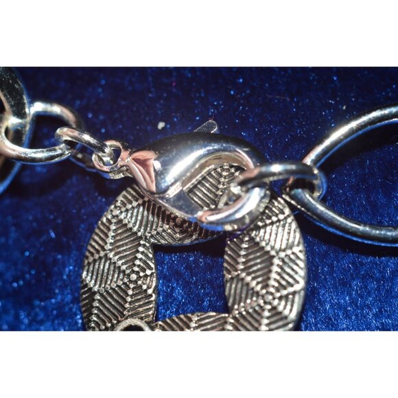 Premier Designs Silver Tone Chain Link Necklace Oval Circular Links Metal - Picture 5 of 6